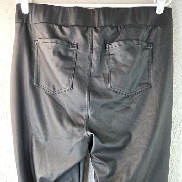 Torrid Bootcut Pants Sz XL Black Faux Leather Stretchy Pull On Flare Dress Pant - Picture 5 of 12